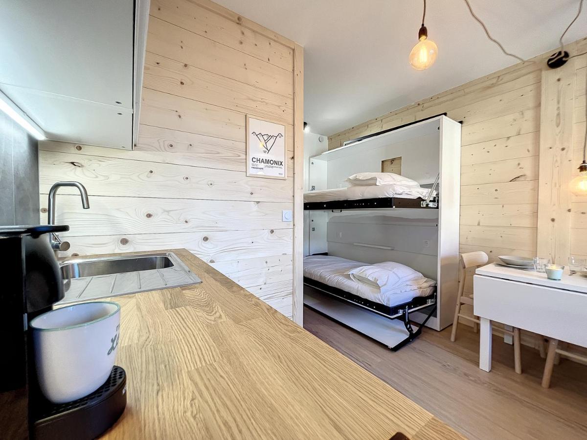 Superbe Studio Refait A Neuf Et Tout Equipe Avec Parking 霞慕尼 外观 照片